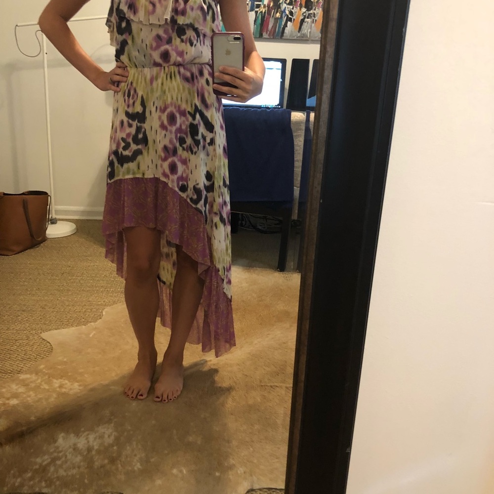 Anthropologie high-low strapless dress